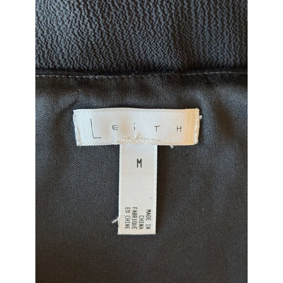 Leith Romper Maxi Overlay Black Anthropologie Crepe Sleeveless Medium - Picture 10 of 11